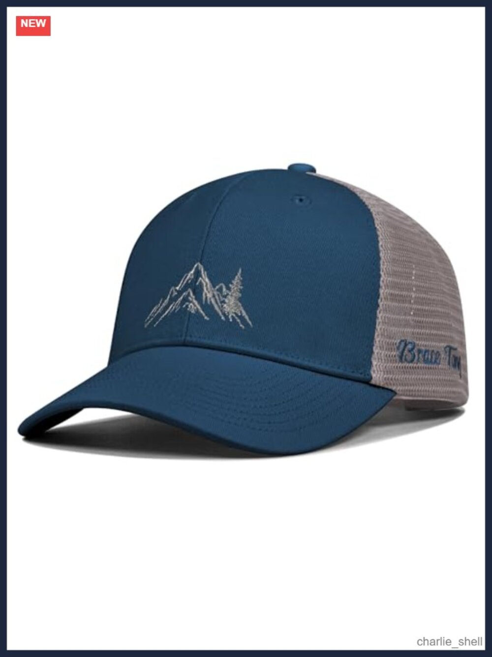 Mountain Tree Embroidered Trucker Hat Baseball Cap Outdoor Hiking Gift
